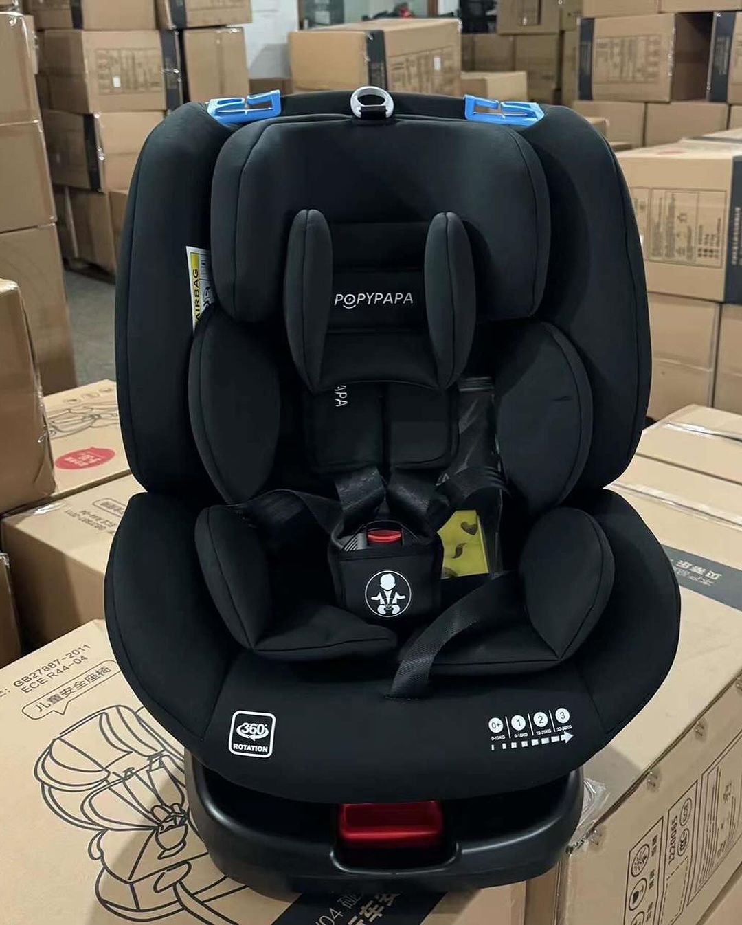 Siège auto naissance à 8 ans Rotatif- Isofix Grp 0/1/2/3 + Pare-soleil- Popypapa - Image 3