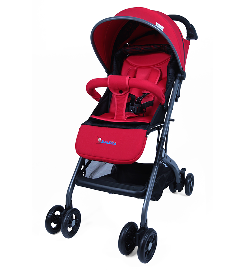 POUSSETTE VALISE ROUGE – MON BÉBÉ - Image 5