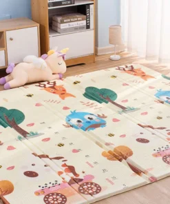 tapis de jeu imperméable en mousse épaisse pour enfants, tapis de jeu pour activités de gymnastique pliable pour bébés